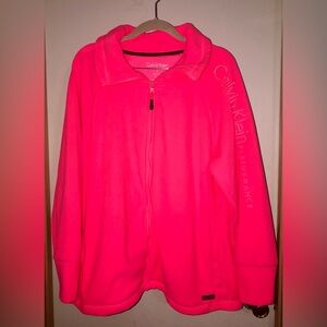 Calvin Klein Vibrant Pink Fleece Jacket